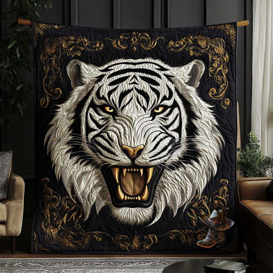 Fierce White Tiger WP2312035CL Quilt