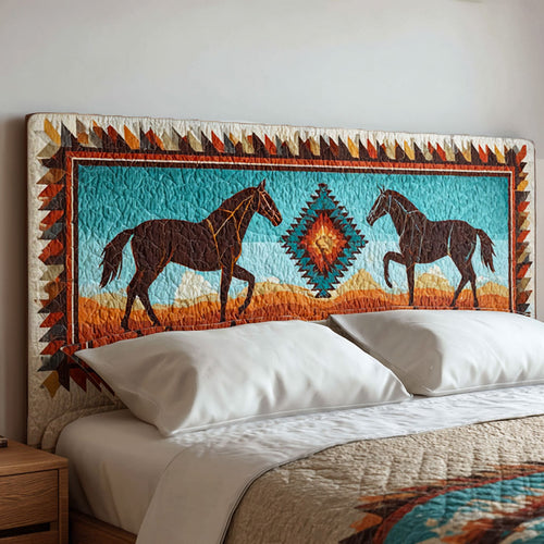 Canyon Horses CP0301040CL Quilted Headboard Slipcover
