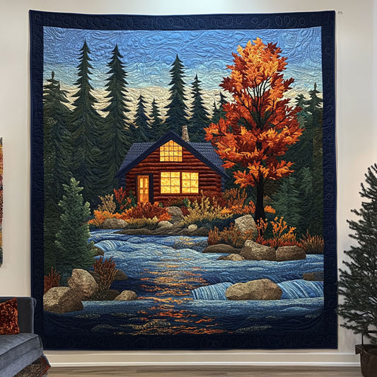 Peaceful Riverside Cabin DH2909003CL Quilt