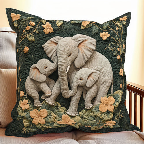 Charming Elephant Family WX1306060CL Quilt Pillow Case