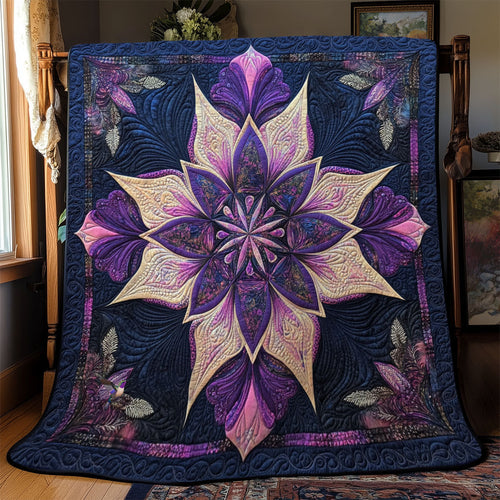 Purple Star Flower YR1410009CL Quilt