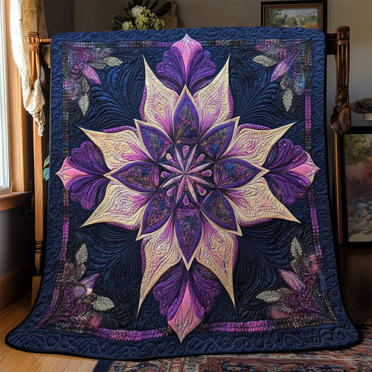 Purple Star Flower YR1410009CL Quilt