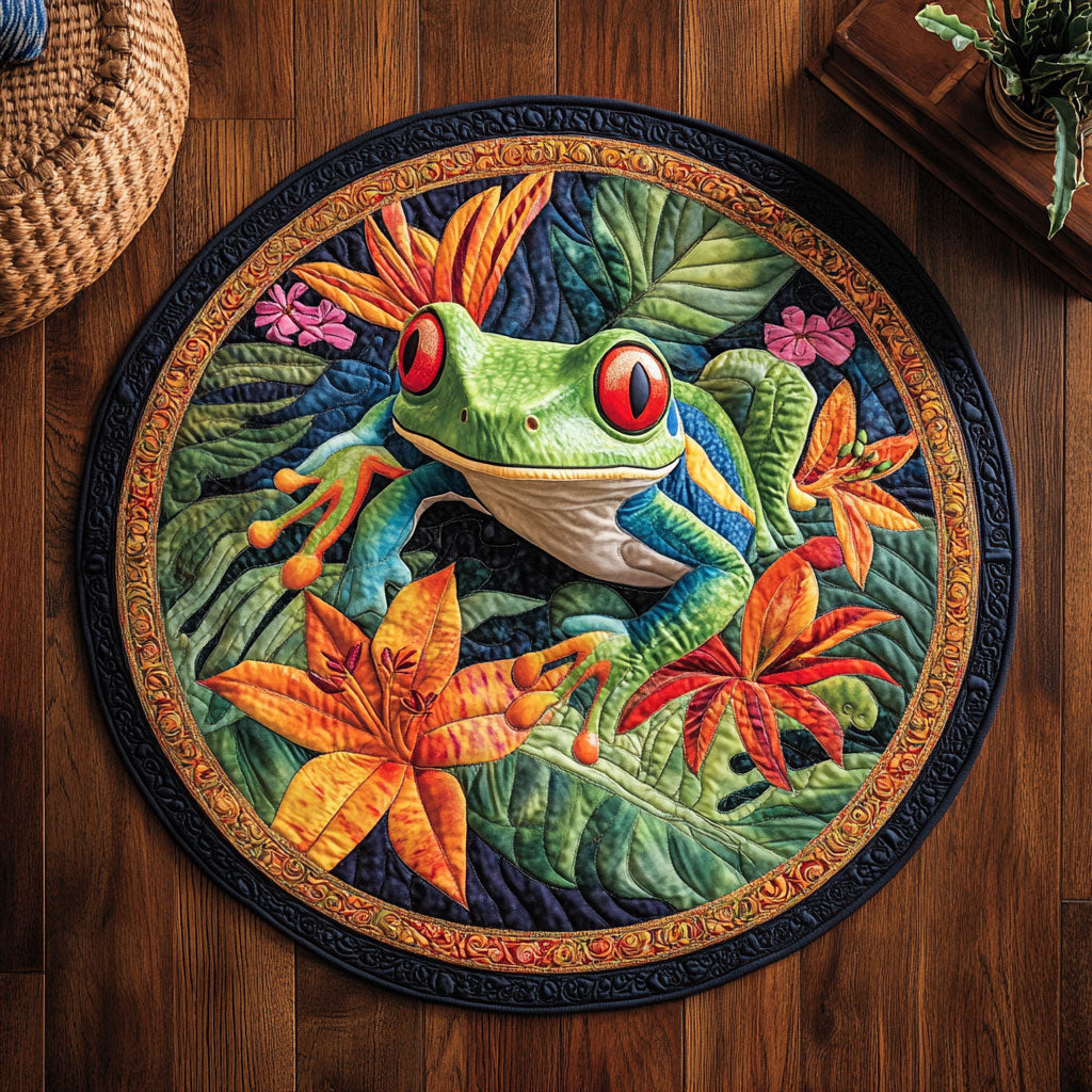Rainforest Frog CW2008006CL Quilted Round Mat