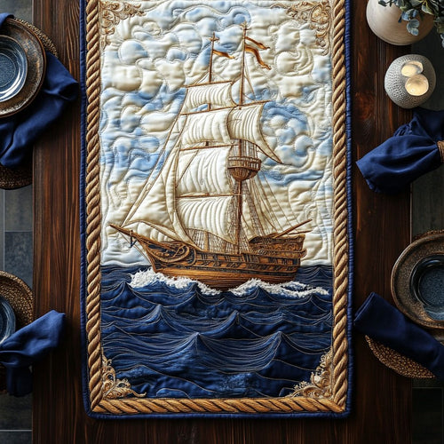 Royal Sailboat WY0206009CL Quilted Table Runner