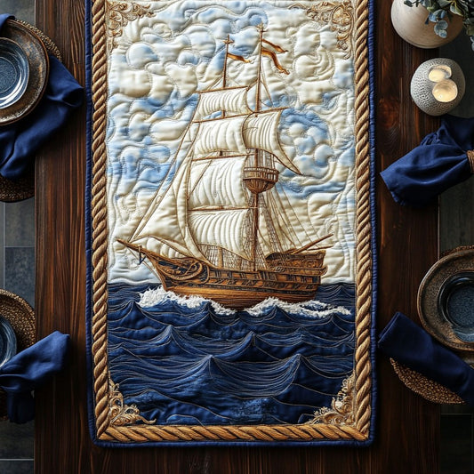 Royal Sailboat WY0206009CL Quilted Table Runner