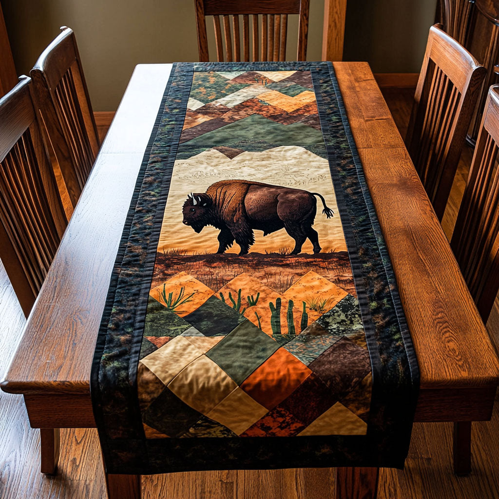 Native Bison WJ2504022CL Quilted Table Runner