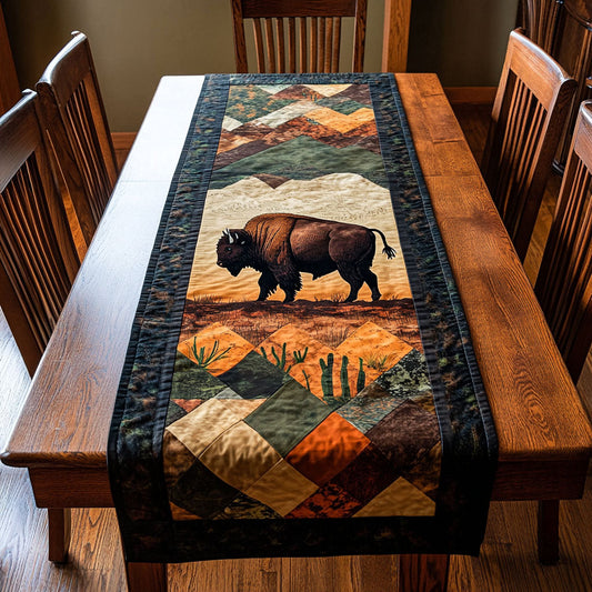Native Bison WJ2504022CL Quilted Table Runner