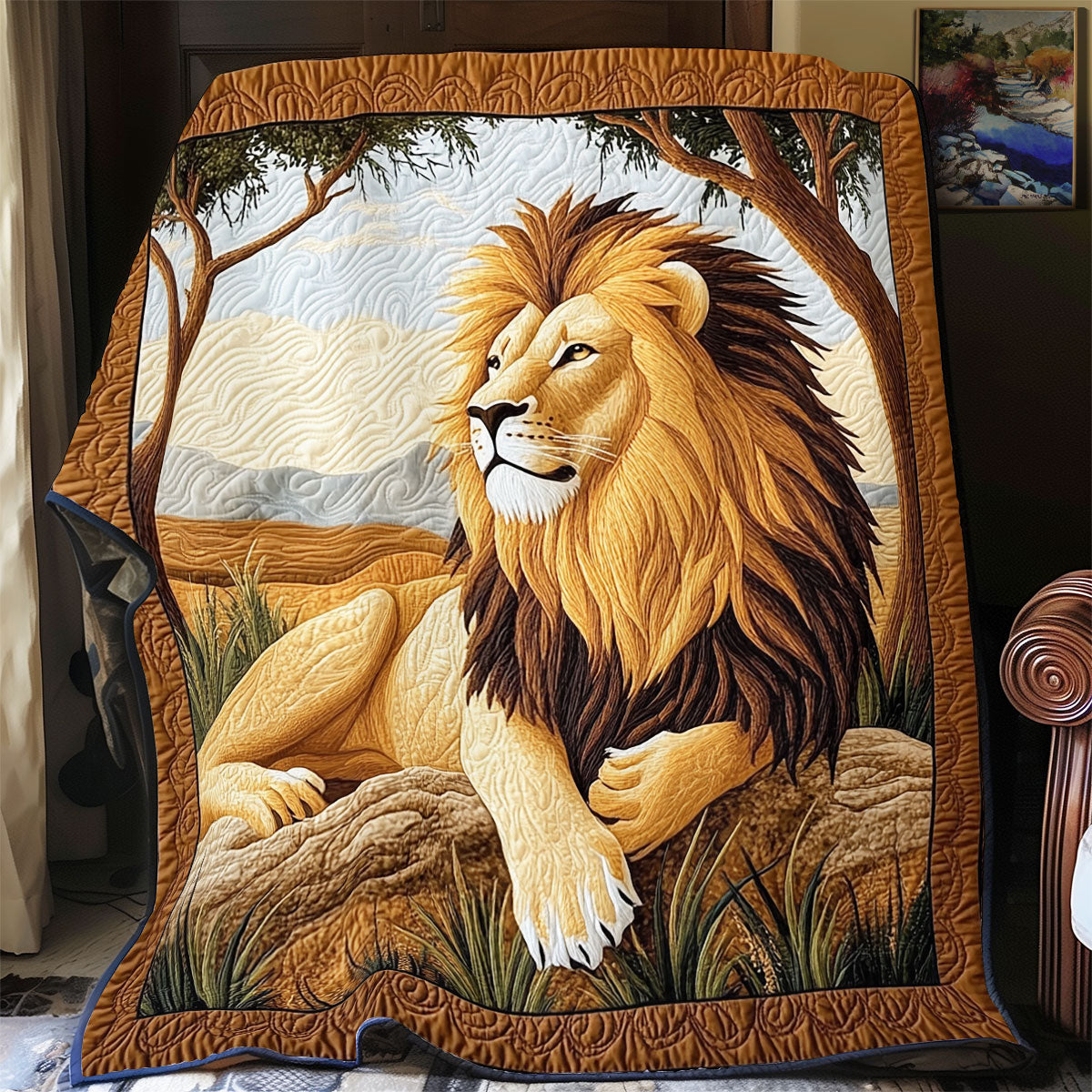 Lion In Sahara WX1701065CL Quilt
