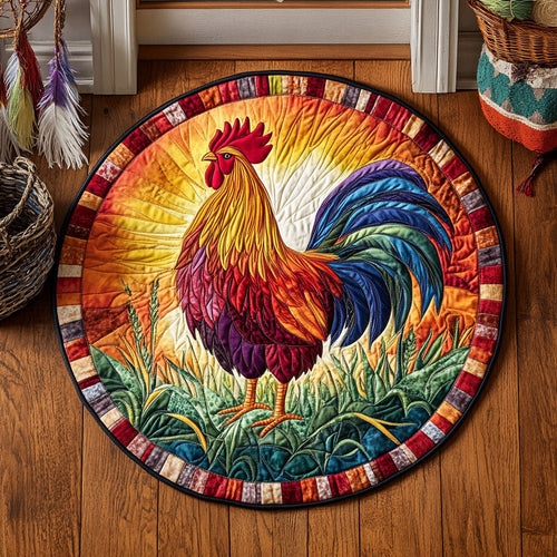Chicken Field WJ0406039CL Quilted Round Mat