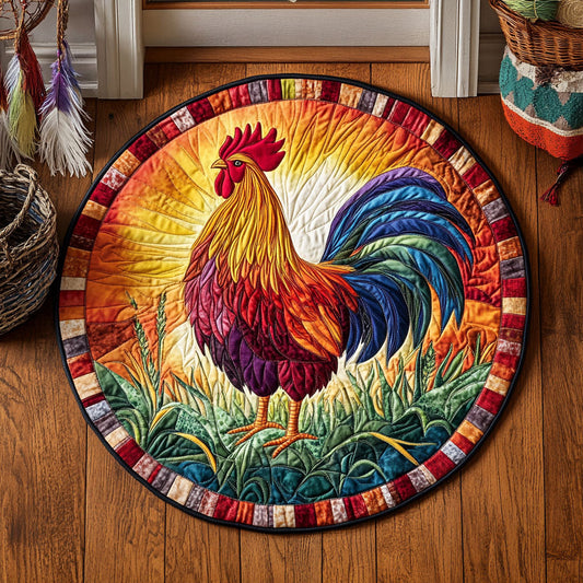 Chicken Field WJ0406039CL Quilted Round Mat