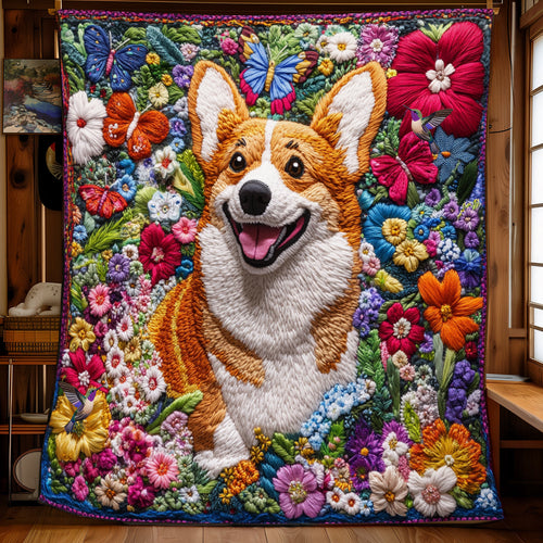 Dachshund Flower YR0312019CL Quilt