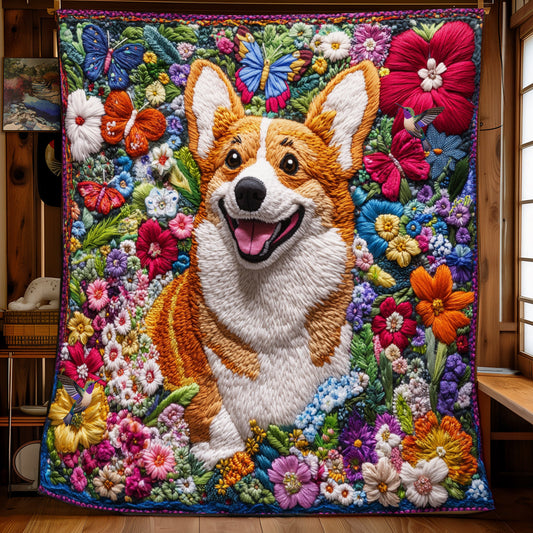 Dachshund Flower YR0312019CL Quilt