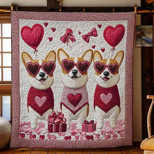 Corgi Heart Parade WN3112014CL Quilt