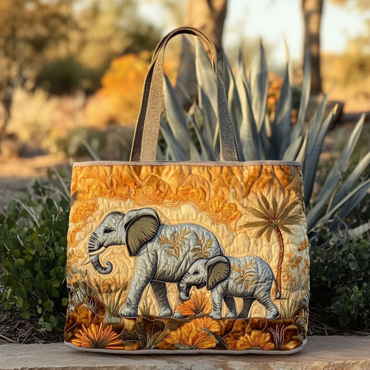 Serene Elephant Bond WN0910058CL Quilted Tote Bag