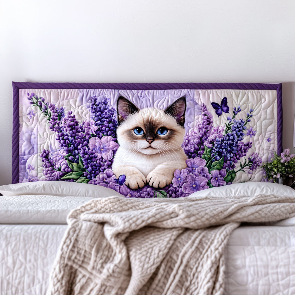 Sweet Lavender Siamese KL2312030CL Quilted Headboard Slipcover