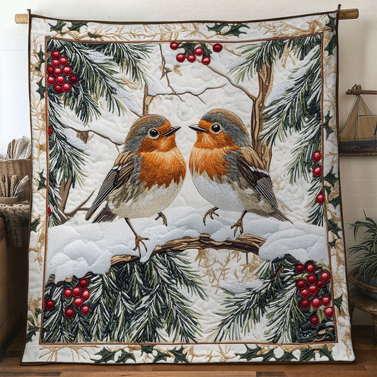 Warm Gathering European Robin WN2810074CL Quilt