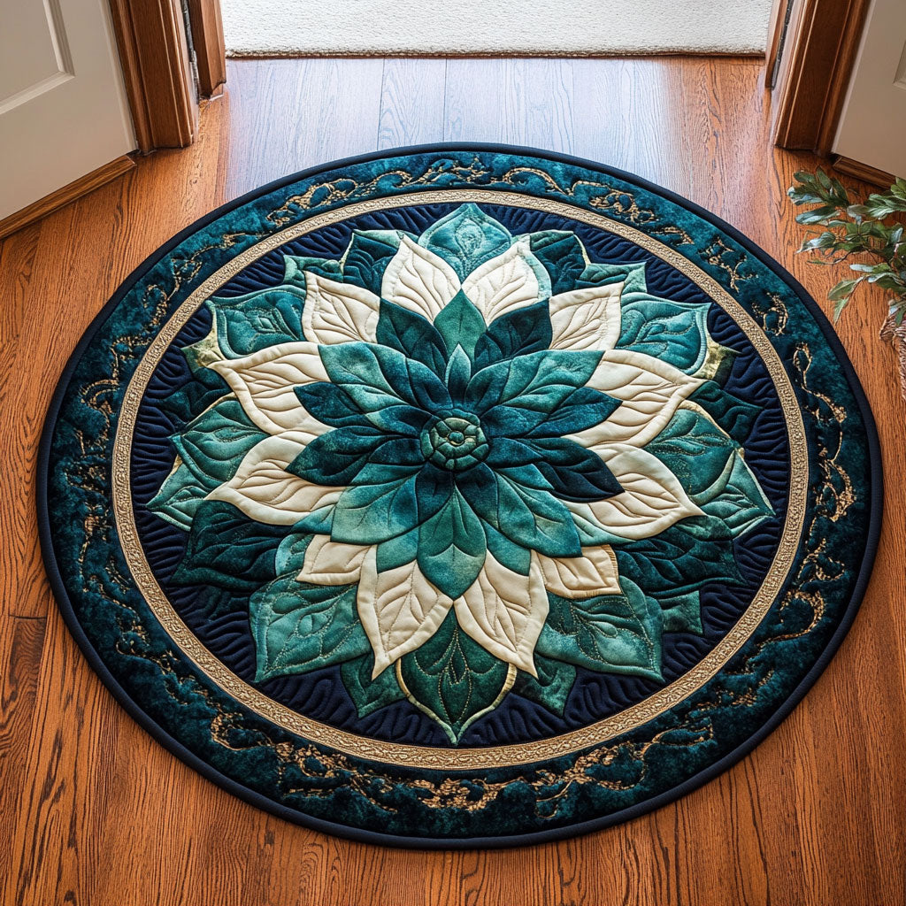 Ocean Petals CP0912070CL Quilted Round Mat