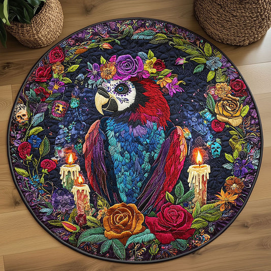 Nocturne Parrot WN2108088CL Quilted Round Mat