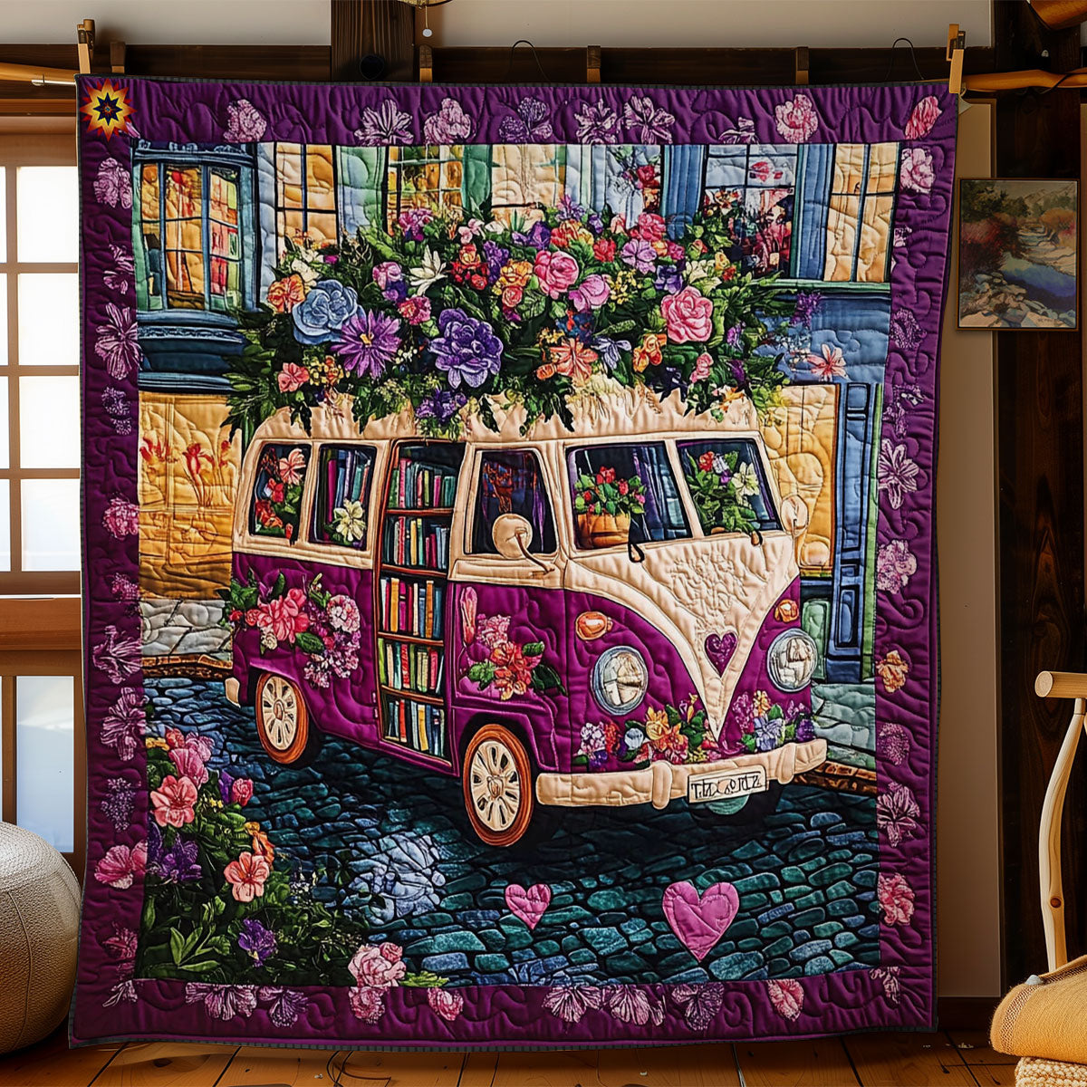 The Bookmobile WY2312066CL Quilt