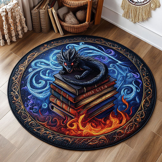 Dragon Flame And Wisdom WY3006055CL Quilted Round Mat