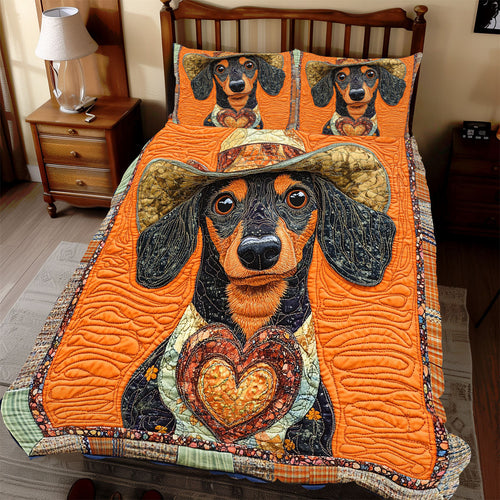 Dachshund Cowboy WX2112057CL Duvet Cover Set