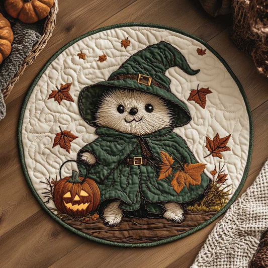 Pumpkin Hedgehog WN1903022CL Quilted Round Mat