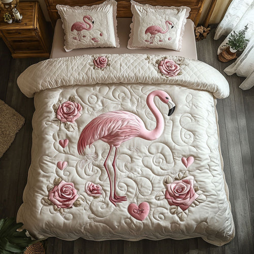 Flamingo In Flower WY0602016CL Duvet Cover Set