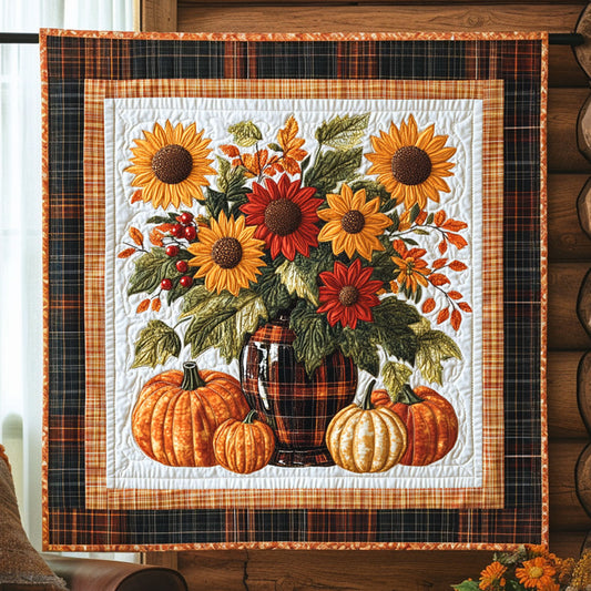 Pumpkin Spice Flower WN1408084CL Quilt