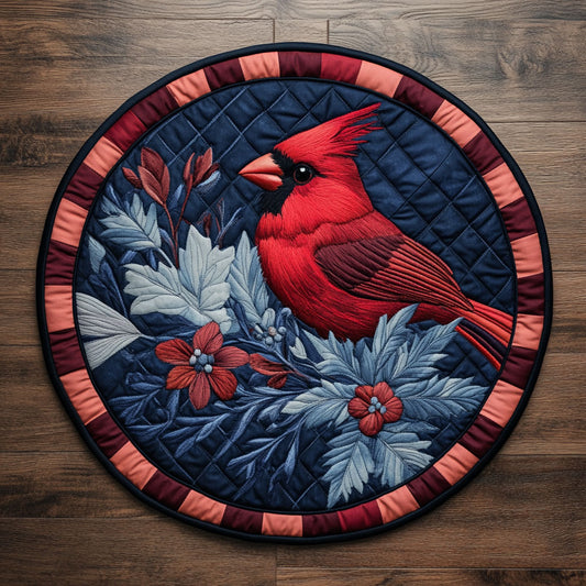 Cardinal Night CM0606011CL Quilted Round Mat