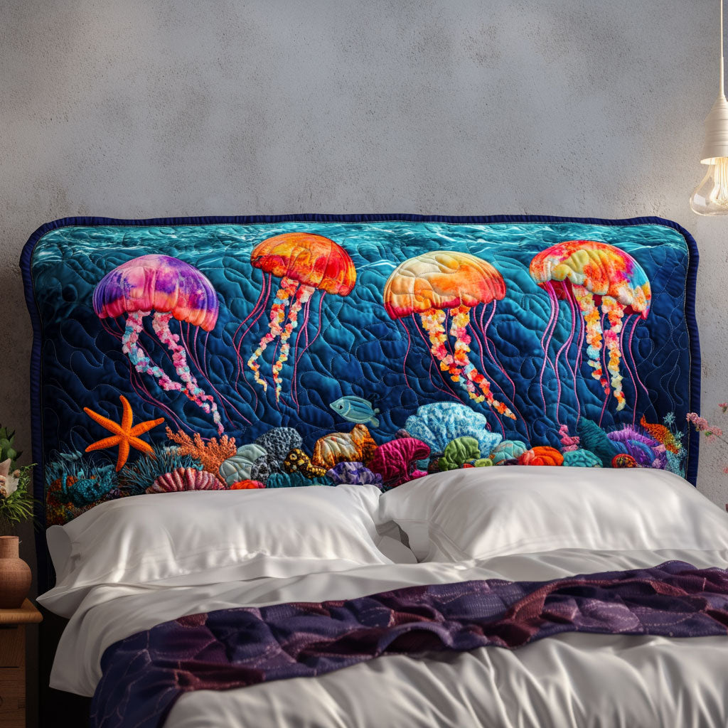 Deep Sea Jellyfish KL3112035CL Quilted Headboard Slipcover