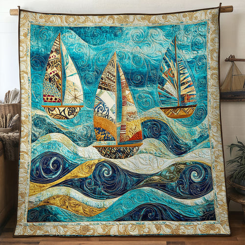 Azure Sailboat Bloom WN2006001CL Quilt