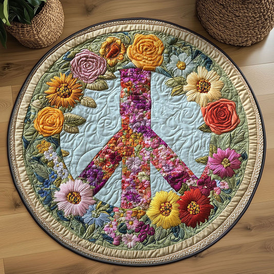 Sacred Peace WN2208105CL Quilted Round Mat