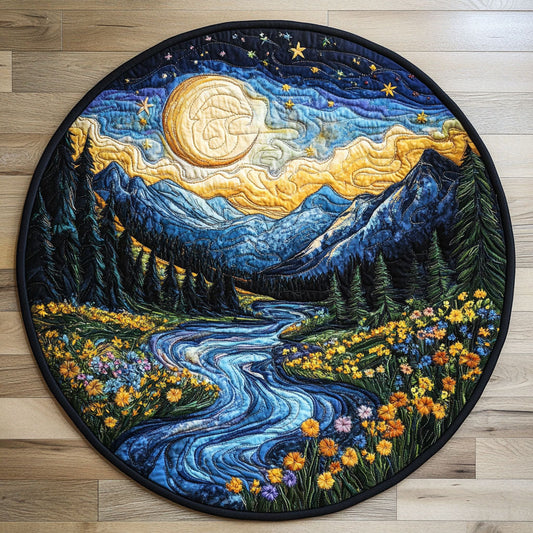 Moonlit Meadow Flow WX0307051CL Quilted Round Mat