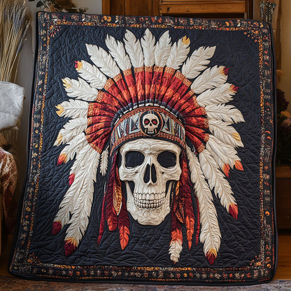 Native American Skull WX0406041CL Quilt