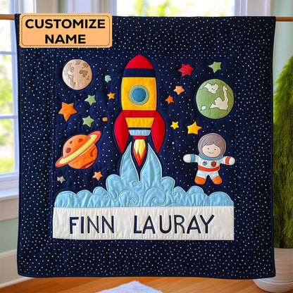 Star Rocket WJ2807007CL Personalized Baby Quilt