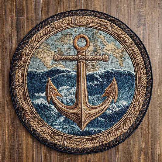 Wild Anchor WN0805101CL Quilted Round Mat