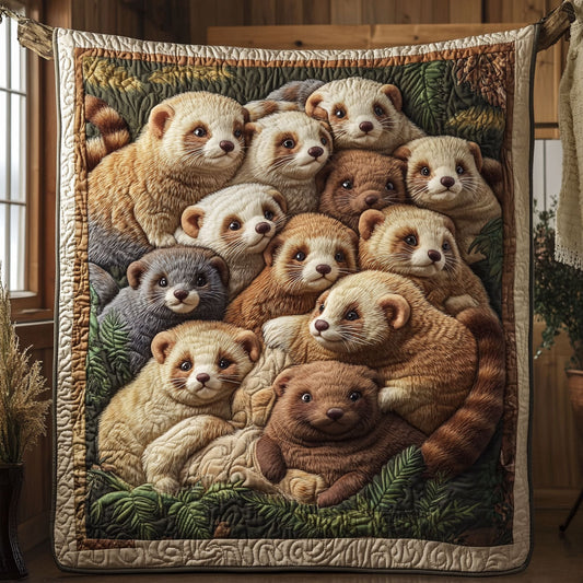 Ferret's Family CP0807020CL Quilt