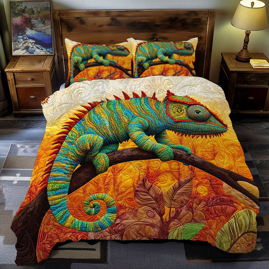 Portrait Of Lizard WY1112044CL Duvet Cover Set