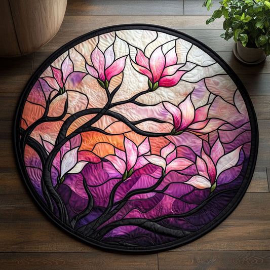 Magnolia Flower CW1205092CL Quilted Round Mat