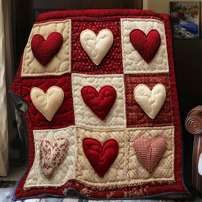 Stitched Hearts CP1201101CL Quilt