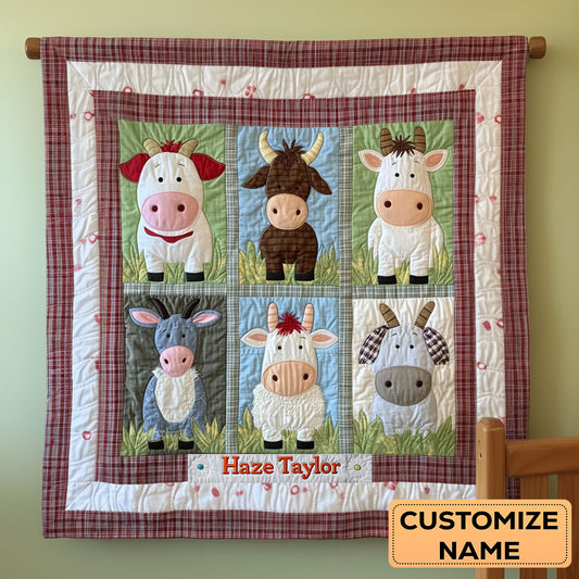 Baby Barnyard WN2407002CL Personalized Baby Quilt