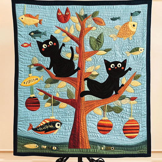 Playful Black Cat WN1411108CL Quilt