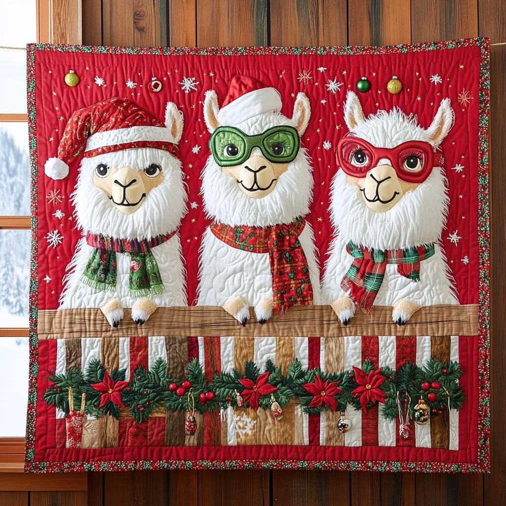 Llama Christmas Friend CW1811033CL Quilt