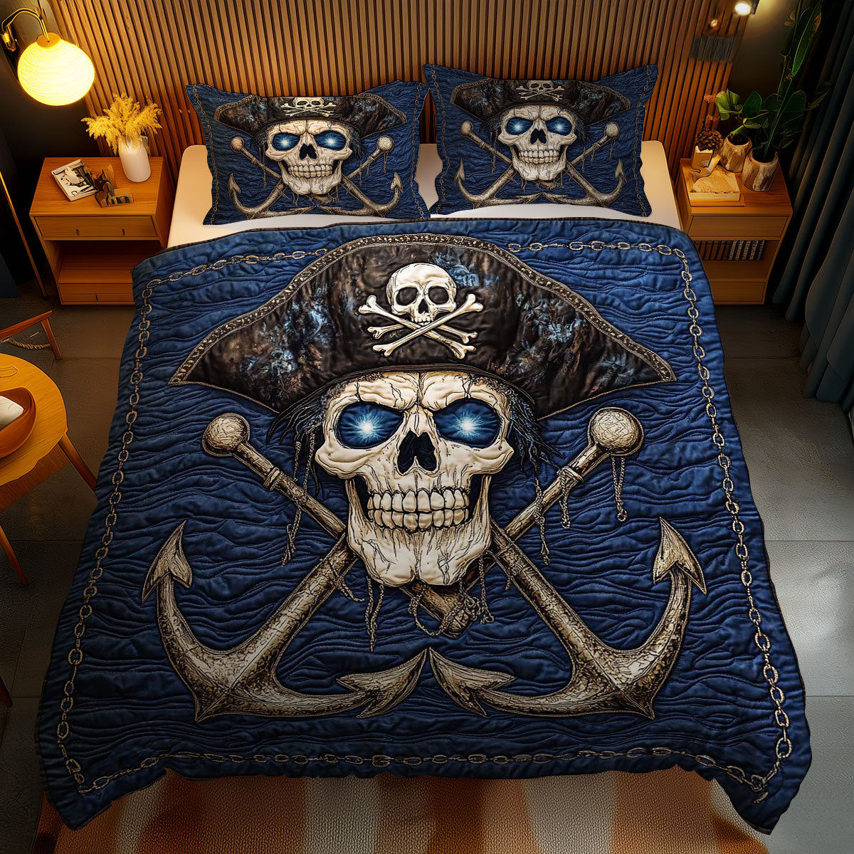 Pirate's Skull WN2301076CL Duvet Cover Set