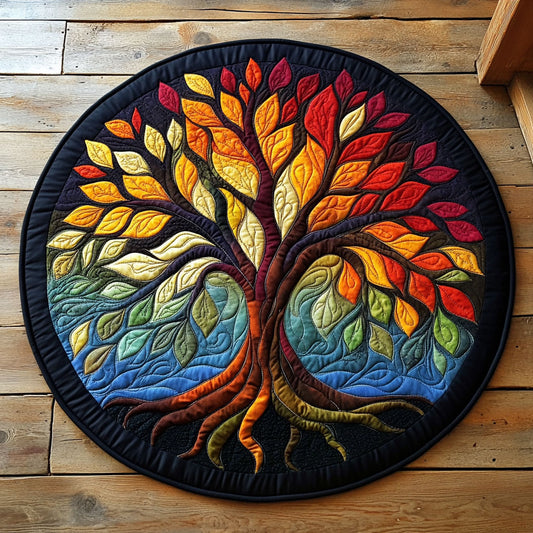 Blooming Circle CP0207002CL Quilted Round Mat