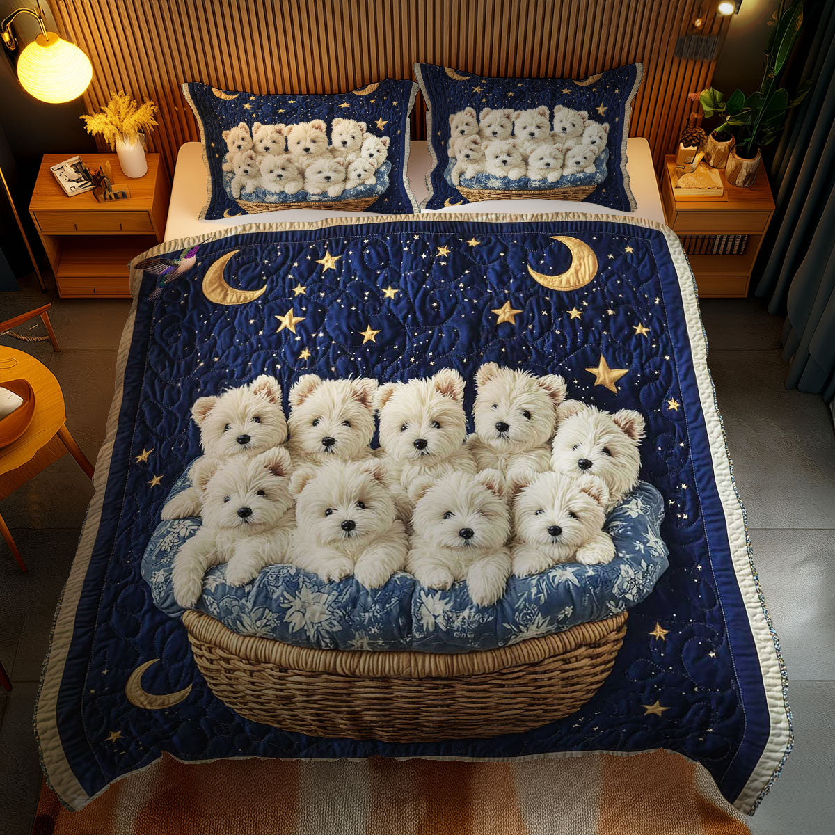 Westie Moonlight Basket WN1911065CL Duvet Cover Set