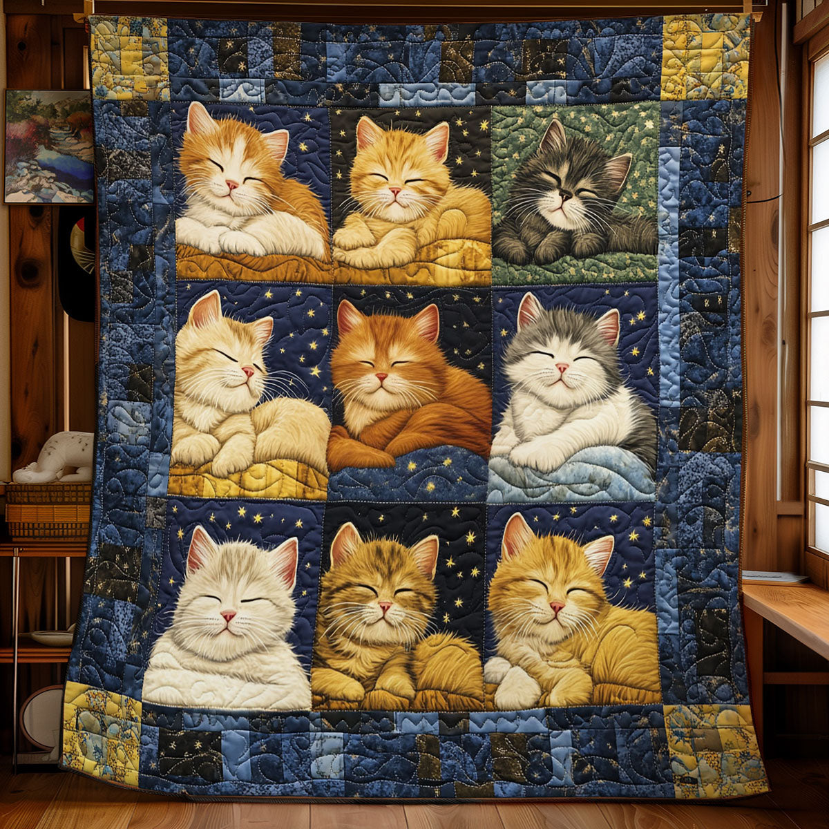 Sleeping Kitten WY2102020CL Quilt