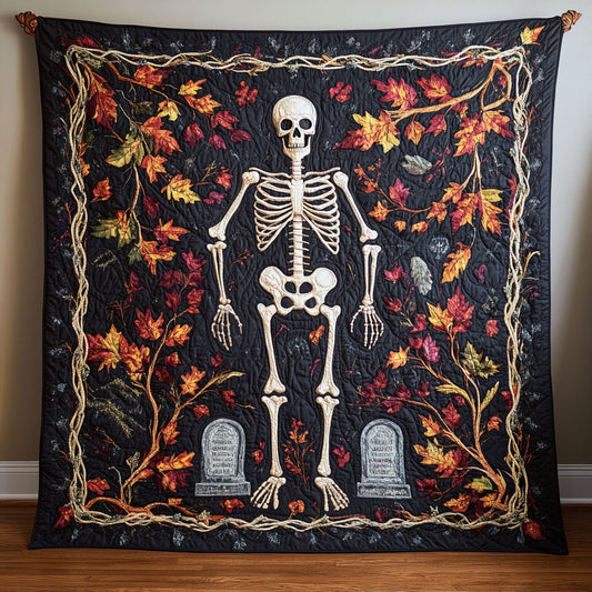 Skeleton Graveyard Autumn DH1909017CL Quilt