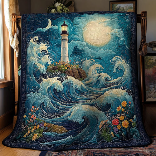 Mystic Midnight Lighthouse WY2103063CL Quilt