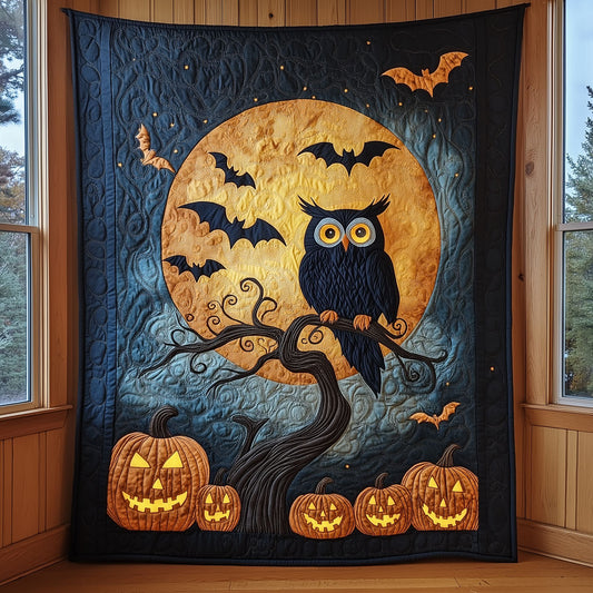 Spooky Halloween Owl XK1509006CL Quilt